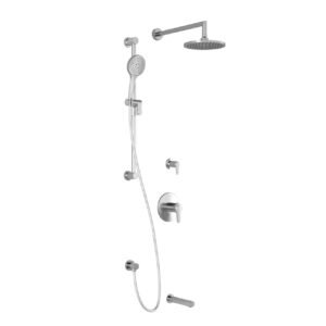 Kontour TD3 Thermostatic Tub and Shower System with Wall Arm - Chrome BF1613-110 Kalia