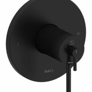 GS 2-Function Thermostatic Valve Trim - Black TGS44BK RIOBEL