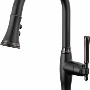 Tulham Kitchen Faucet with Pulldown Spray - Matte Black/Brilliance Black Onyx 63058LF-BLBNX Brizo