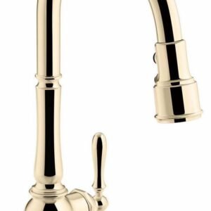 Artifacts Kitchen Faucet with Pulldown Spray - Vibrant French Gold 99259-AF Kohler