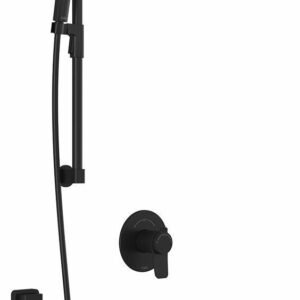 Moroka TCD1 Premia Thermostatic Coaxial Shower System with Vertical Ceiling Arm - Matte Black BF1930-160-201 Kalia