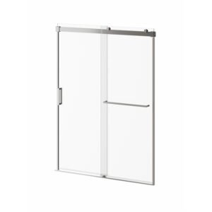 Akcess Plus (Box 2 of 2) 60" x 77" External Panel Sliding Shower Door with Towel Bar - Brushed Nickel DR1296-120-003-002 Kalia