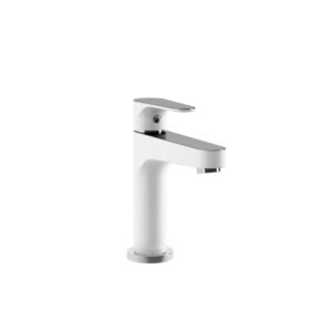 Kontour Single Hole Bathroom Faucet - Chrome/White BF1412-140 Kalia