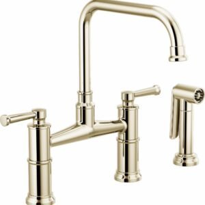 Artesso Bridge Kitchen Faucet with Side Spray - Polished Nickel 62525LF-PN Brizo