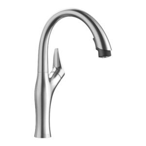 Artona Kitchen Faucet with Pulldown Spray - Stainless 442037 Blanco