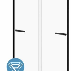 Akcess 2.0 (Door 1 of 2) 60" x 79" Internal Mobile Panel Sliding Shower Door - Matte Black DR2073-160-005 Kalia