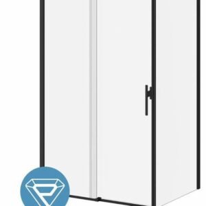 Koncept Evo 36"x77" Return Panel for Corner Installation (Reversible) with KaliaProtek Protective Film - Matte Black DR2050-160-005 Kalia