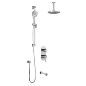 Preciso TD3 Thermostatic Integrated Diverter Shower System with Vertical Ceiling Arm - Chrome BF1823-110-001 Kalia