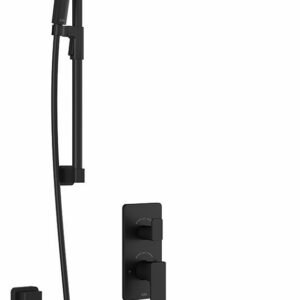 Kareo TD2 Premia Thermostatic Integrated Diverter Shower System with Vertical Ceiling Arm - Matte Black BF1981-160-201 Kalia