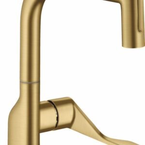 Axor Citterio Kitchen Faucet with Pullout Spray - Brushed Gold Optic 39863251 Axor