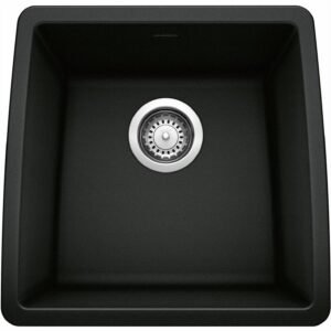Performa U 1 Bowl Undermount Silgranit Bar Sink - Coal Black 402663 Blanco