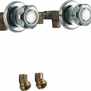 2-Handle Concealed Laundry Faucet with Water Hammer Outlets - Chrome 29W721 Waltec