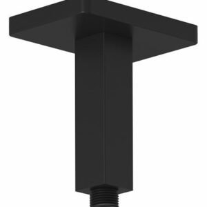 Kareo Premia 16" Vertical Ceiling Mount Shower Arm with Square Flange - Matte Black 107387-160 Kalia