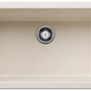 Ikon 27 1 Bowl Silgranit Undermount Apron Front Kitchen Sink - Soft White 402870 Blanco