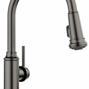 Empressa Kitchen Faucet with Pulldown Spray - Satin Dark Steel 443262 Blanco