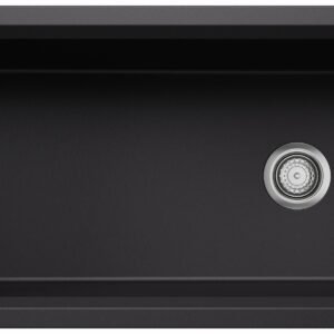 Inteos 30 1 Bowl Silgranit Undermount Kitchen Sink - Coal Black 403876 Blanco