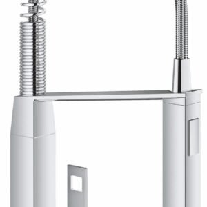 Eurocube Kitchen Faucet with Spring Pulldown Spray - Chrome 31401000 Grohe