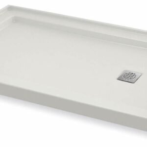 B3Square 60" x 32" RH Drain Alcove Shower Base - White 420005-501-001-101 Maax