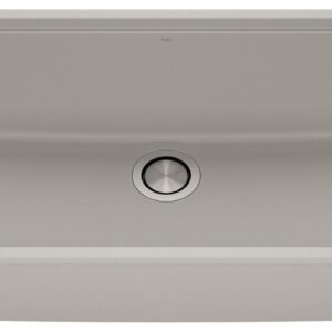 Bacia 31" Granistone 1 Bowl Undermount Kitchen Sink with Silicone Mat & Drain - Gris/Gray KS2122-330 Kalia