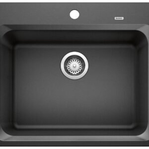 Vision 1 Bowl Silgraint Drop-In Kitchen Sink - Anthracite 400174 Blanco