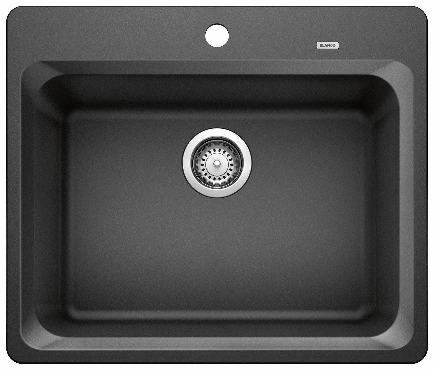 Vision 1 Bowl Silgraint Drop-In Kitchen Sink - Anthracite 400174 Blanco