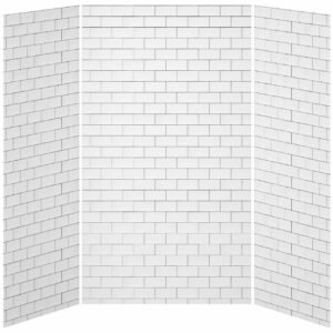 36 x 48 x 36 3-Panel Shower Wall Kit for Alcove Installation - Tiles 700 Gloss WA2010-700-001 Kalia