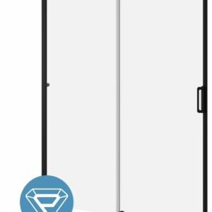 K3 (Door 2 of 2) 60" x 77" Alcove Sliding Door Fixed Panel - Matte Black DR2059-160-004 Kalia