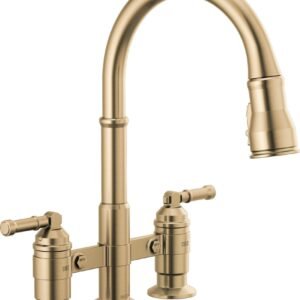 Bridge Kitchen Faucet with Pulldown Spray - Champagne Bronze 2390L-CZ-DST Delta