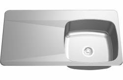 40" 1 Bowl Drop-In Kitchen Sink with Drainboard on Left - Stainless Steel LBSDBL6810P-1 Franke