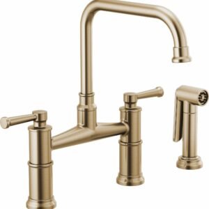 Artesso Bridge Kitchen Faucet with Side Spray - Luxe Gold 62525LF-GL Brizo