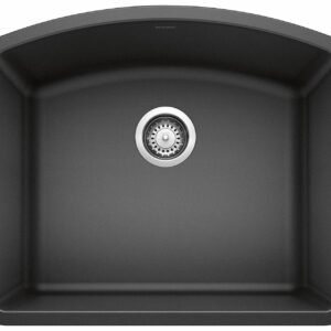 Diamond U 1 Bowl Undermount Silgranit Sink - Anthracite 400081 Blanco