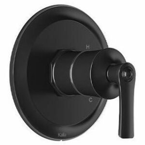 Rustik Thermostatic Valve Trim - Black 103616-165 Kalia