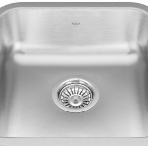 Steel Queen 15-3/4" 1 Bowl Undermount Kitchen Sink - Stainless Steel QSUA1616-6 Kindred