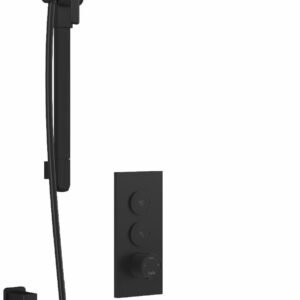SquareOne TB2 Plus Thermostatic Push-Button Shower System with Wall Arm - Matte Black BF2068-160-100 Kalia