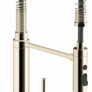 Purist Semi-Professional Kitchen Faucet with Spring Pulldown Spray - Vibrant French Gold 24982-AF Kohler