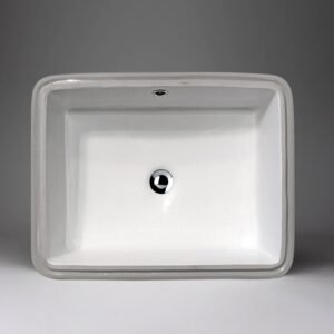 Angular Undermount Rectangular Sink - White 36970C Acritec