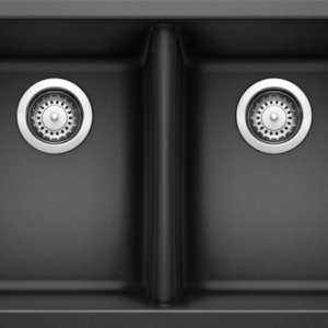 Horizon U 2 Bowl Silgranit Undermount Kitchen Sink - Anthracite 401267 Blanco