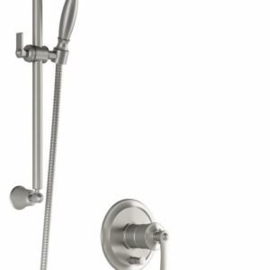 Rustik PB4 Pressure Balance Shower System with Vertical Ceiling Arm (Less Valve) - Pure Nickel BF1517-125-001 Kalia