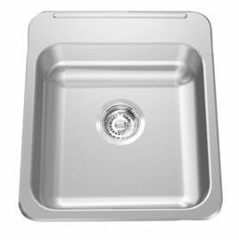 16-1/8" 1-Hole 1 Bowl Drop-In Kitchen Sink - Stainless Steel ALBS4405P-1-1 Franke