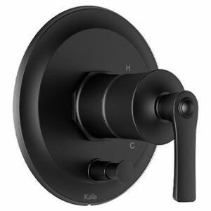 Rustik 1/2" Pressure Balance Valve with Integrated Diverter and Trim - Black BF1523-165 Kalia