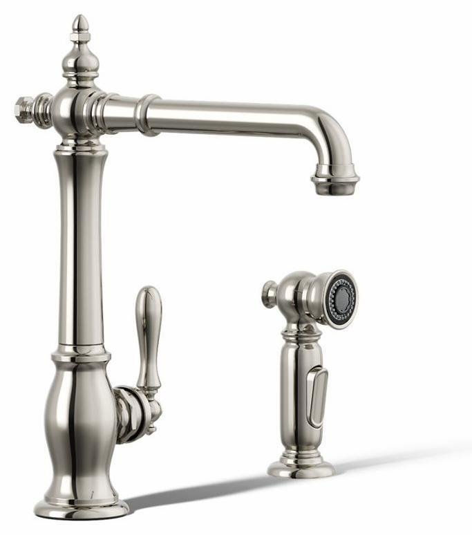 Artifacts Kitchen Faucet with Side Spray - Vibrant Polished Nickel 99265-SN Kohler - Image 3