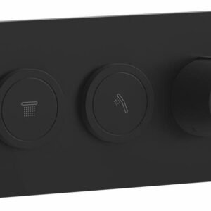 2-Way Thermostatic Valve Trim with Push Buttons - Matte Black 106835-160 Kalia