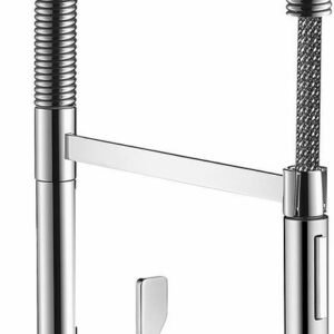 Axor Citterio Semi-Pro Kitchen Faucet with Spring Pulldown Spray - Chrome 39841001 Axor