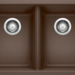 Horizon U 2 Bowl Silgranit Undermount Kitchen Sink - Cafe 401268 Blanco