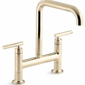 Purist Bridge Kitchen Faucet - Vibrant French Gold 7547-4-AF Kohler