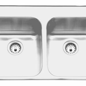 33-1/4" 3-Hole 2 Bowl Drop-In Kitchen Sink - Stainless Steel ALBD7505P-1-3 Franke