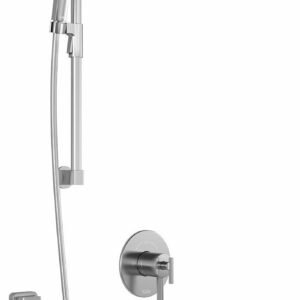 RoundOne TCD1 Premia Thermostatic Coaxial Shower System with Vertical Ceiling Arm - Chrome BF1636-110-201 Kalia