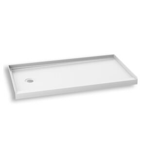 Koncept 60" x 30" Alcove Acrylic Shower Base with LH Drain - White BW1457-240 Kalia