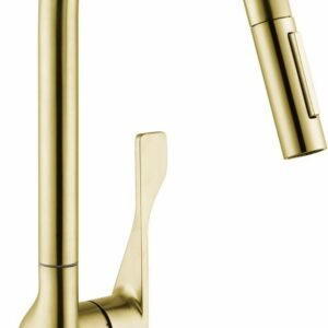Axor Citterio Kitchen Faucet with Pulldown Spray - Brushed Gold Optic 39835251 Axor
