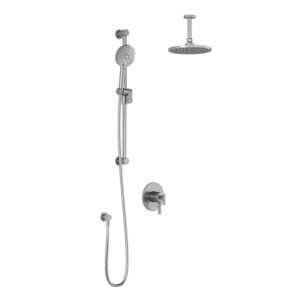 RoundOne TCD1 Thermostatic Coaxial Shower System with Vertical Ceiling Arm - Chrome BF1636-110-001 Kalia